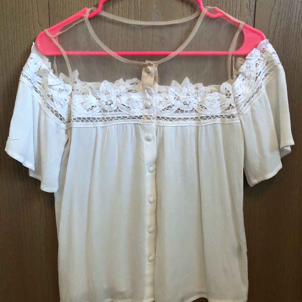 Gimmicks Extra Small Woven s/s  w/ Mesh & Crochet